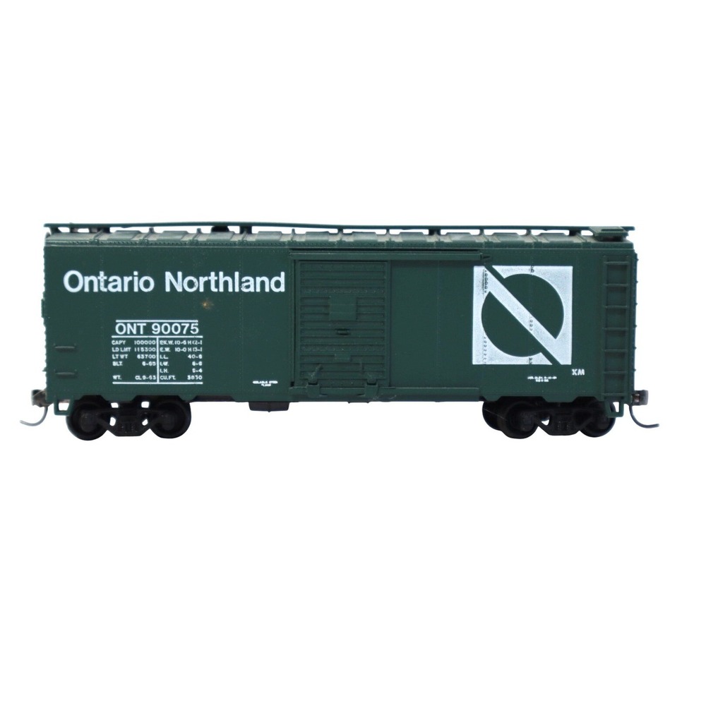 Ontario Northland Boxcar ONT 90075 Green HO Scale Model Train‎ Freight Car